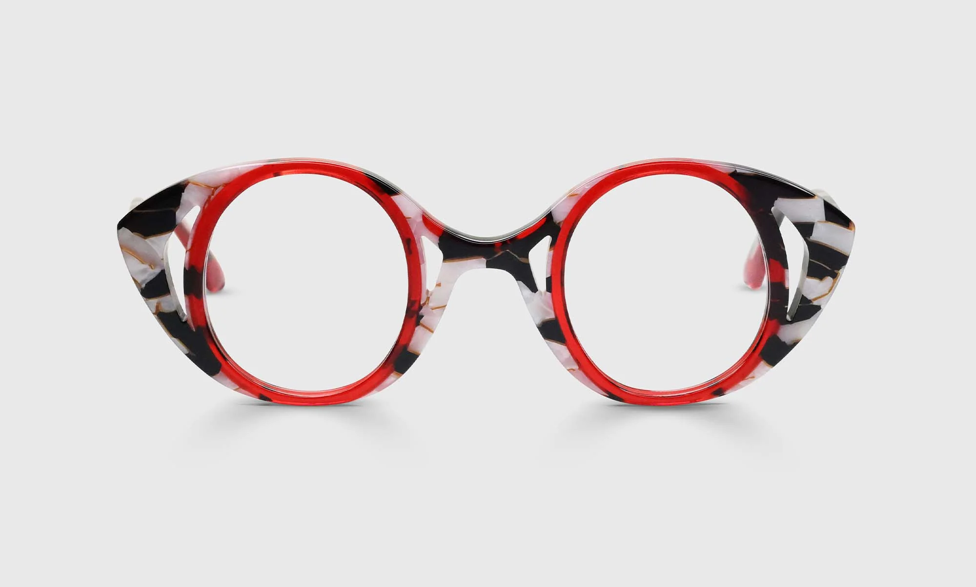 Master Pieces 00 - Warm Crimson Centered by Textural Black and White Marble