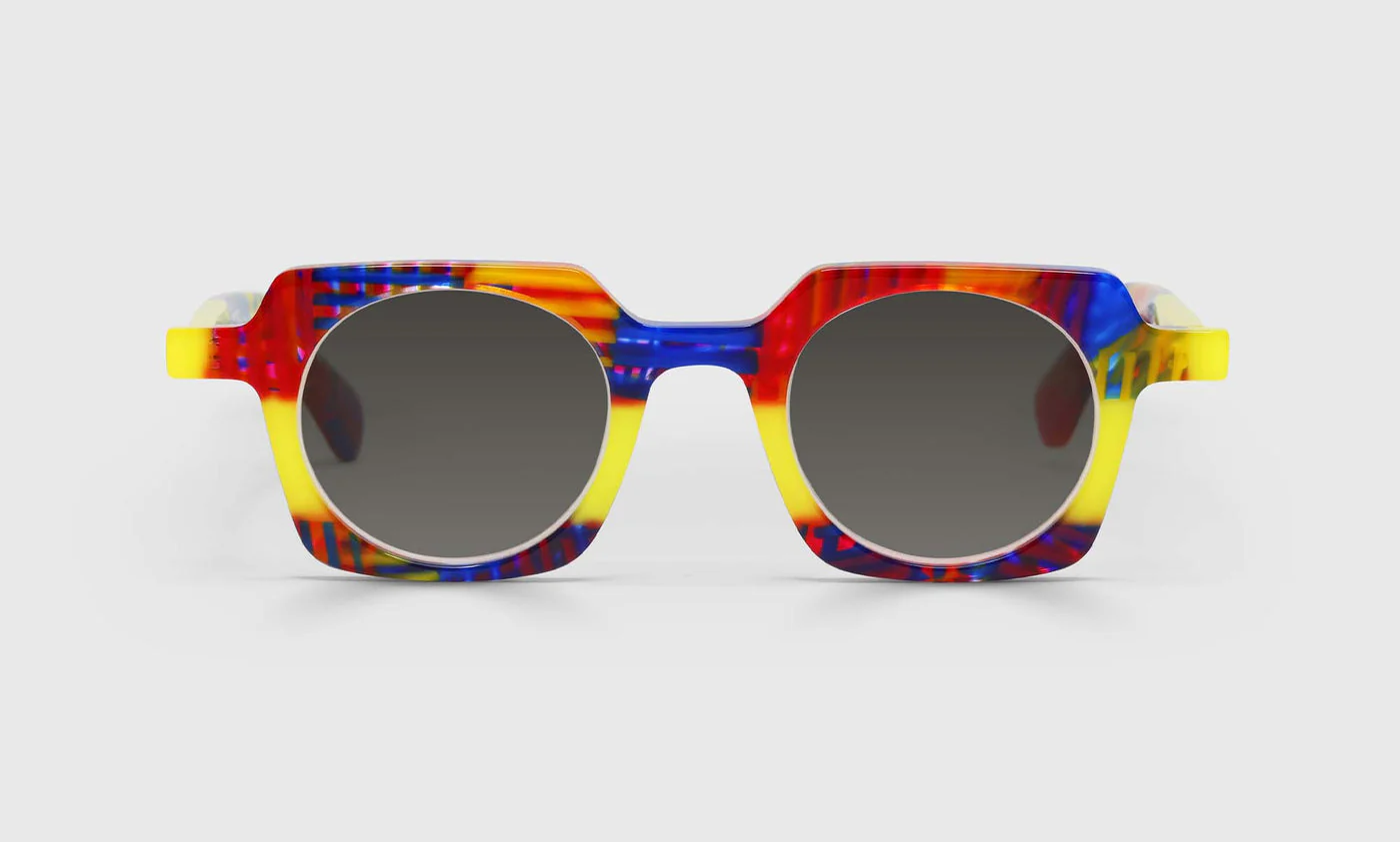 Chutzpah'd Wide Color 01 - Red and Yellow Multi-Color Front and Temples