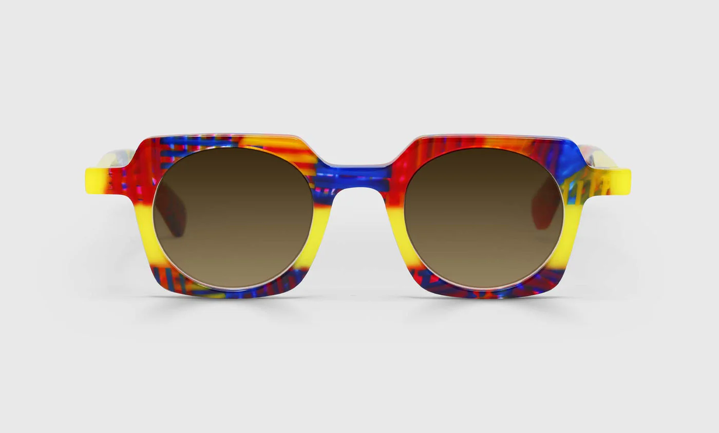Chutzpah'd Wide Color 01 - Red and Yellow Multi-Color Front and Temples - Image 2