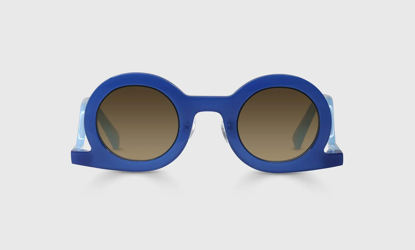 Temple Tantrum Color 10 - Cobalt Front and Milky Blue Temples