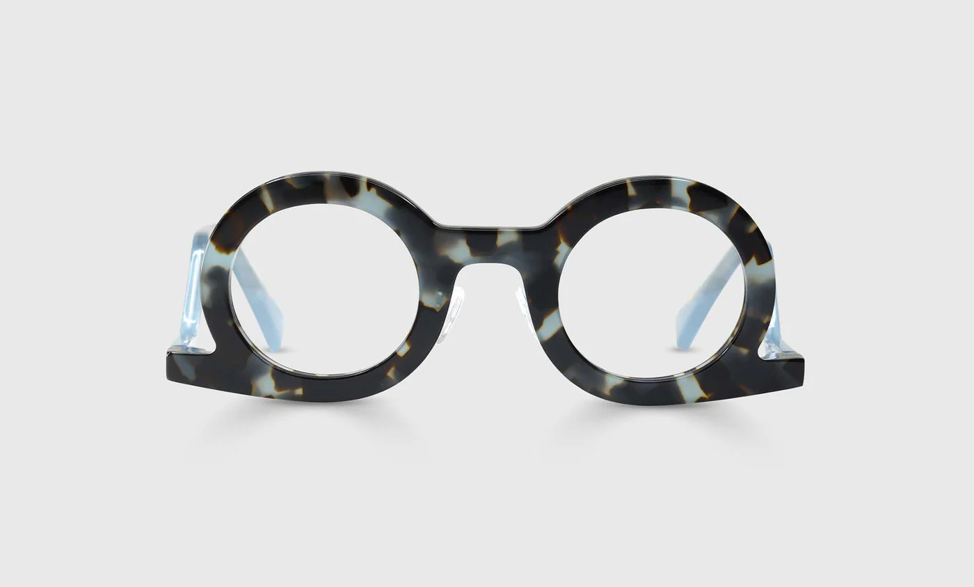 Temple Tantrum Color 11 - Blue Tortoise Front and Grey-Blue Temples