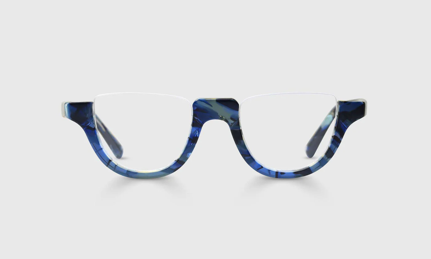 Deep Lee Color 10 - Black and Blue Marble Front and Temples