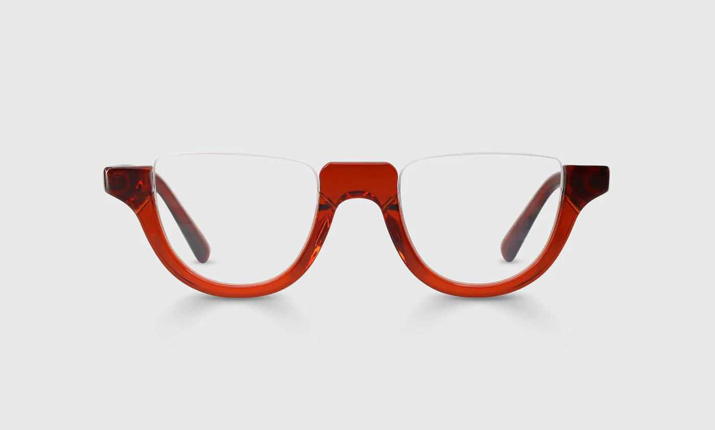 Deep Lee Color 01 - Garnet Red Crystal Front and Temples