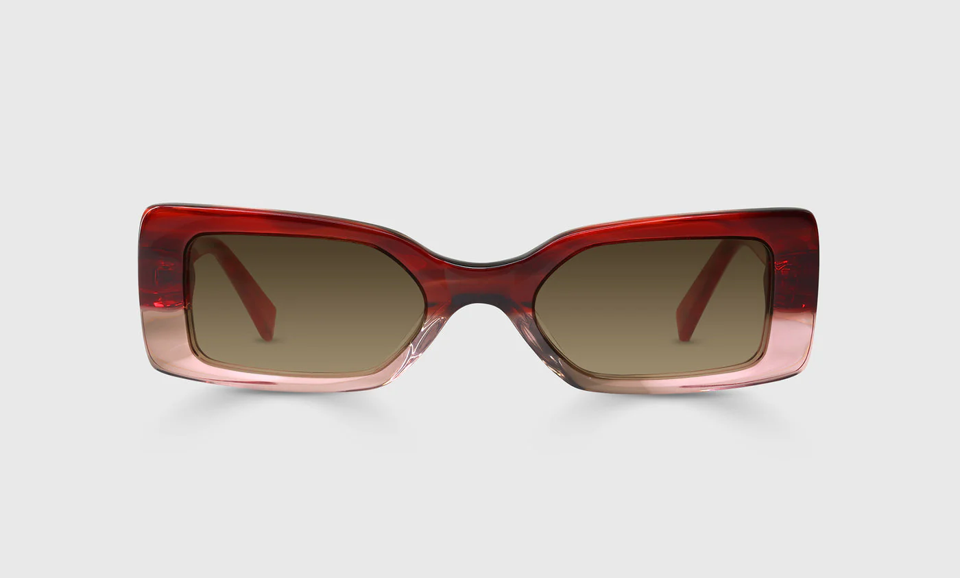 Kerfuffle Color 01 - Cherry to Blush Fade Front and Red Temples