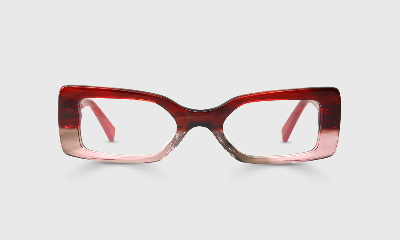 Kerfuffle Color 01 - Cherry to Blush Fade Front and Red Temples
