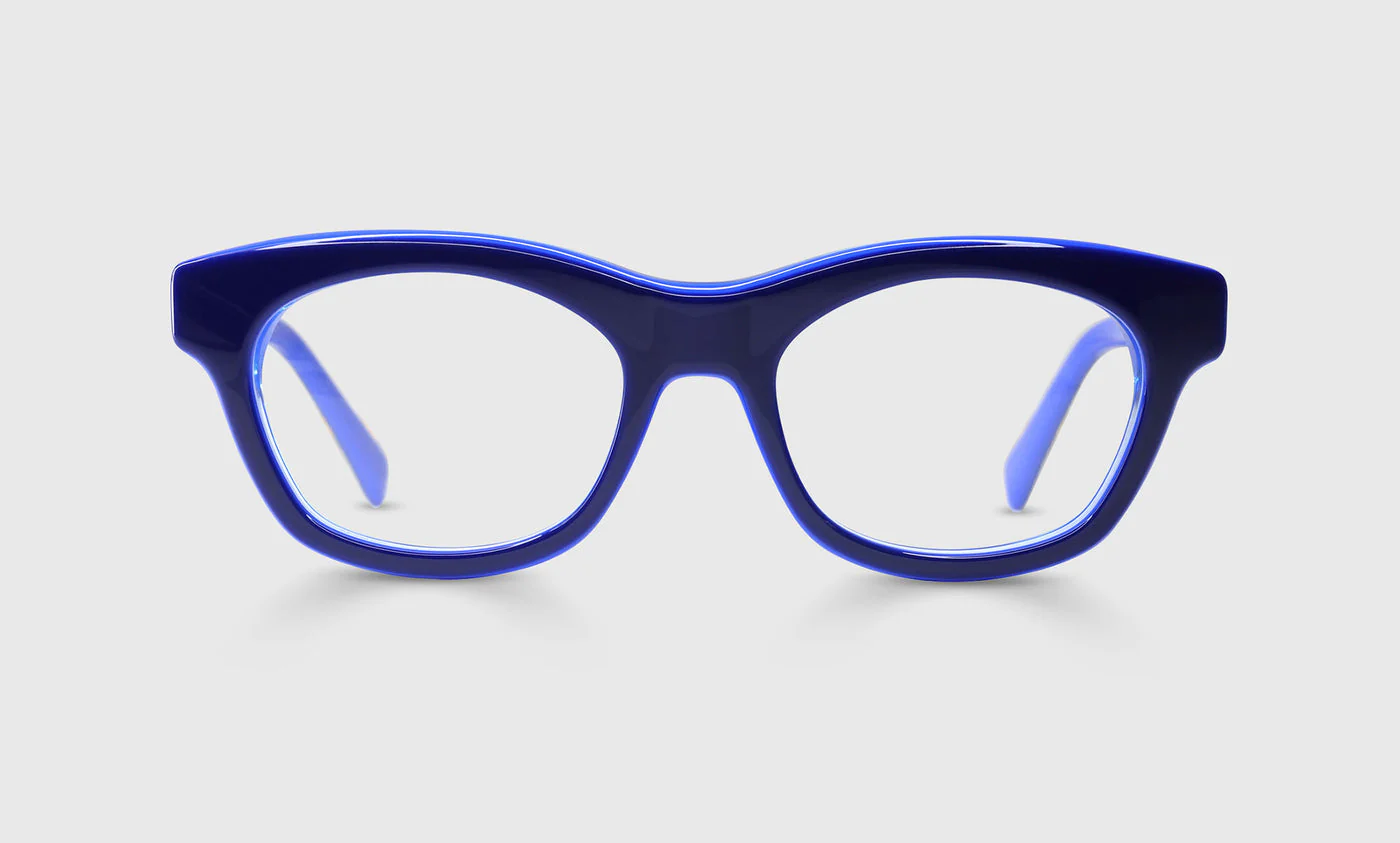 Bumfuzzle Color 10 - Rich Navy and Cobalt-Layered Front and Temples