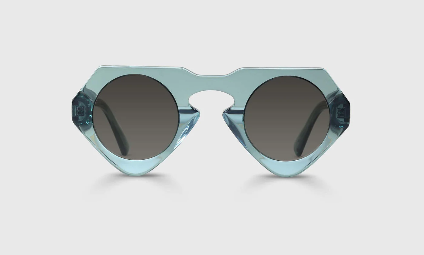 Elgnairt Color 74 - Grey-Teal Crystal Front and Temples
