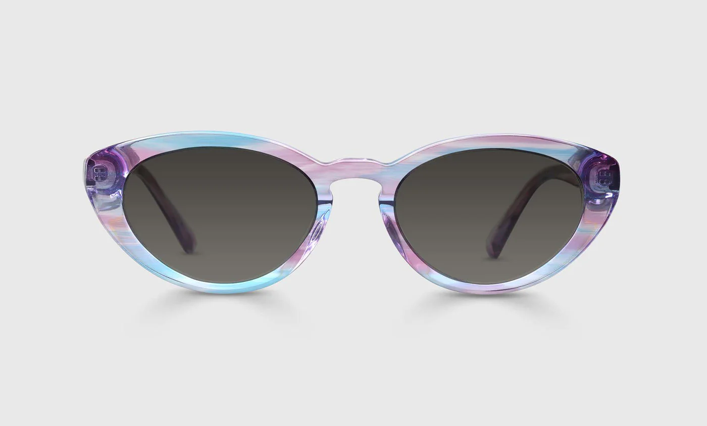 Fat Cat Color 15 - Aqua and Purple Crystal Front and Temples - Image 2
