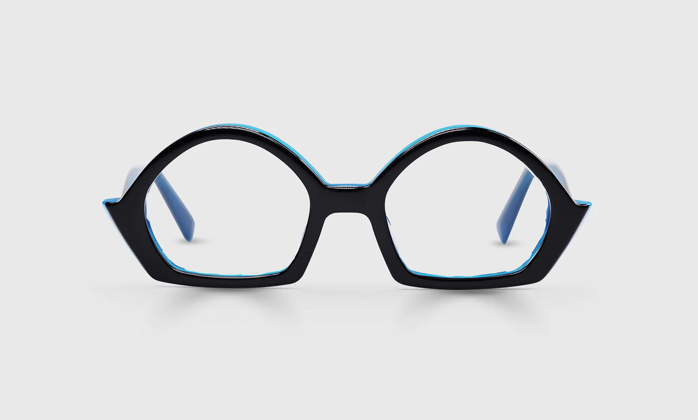 Dew Drop Color 00 - Black Outside and Cerulean Blue Inside