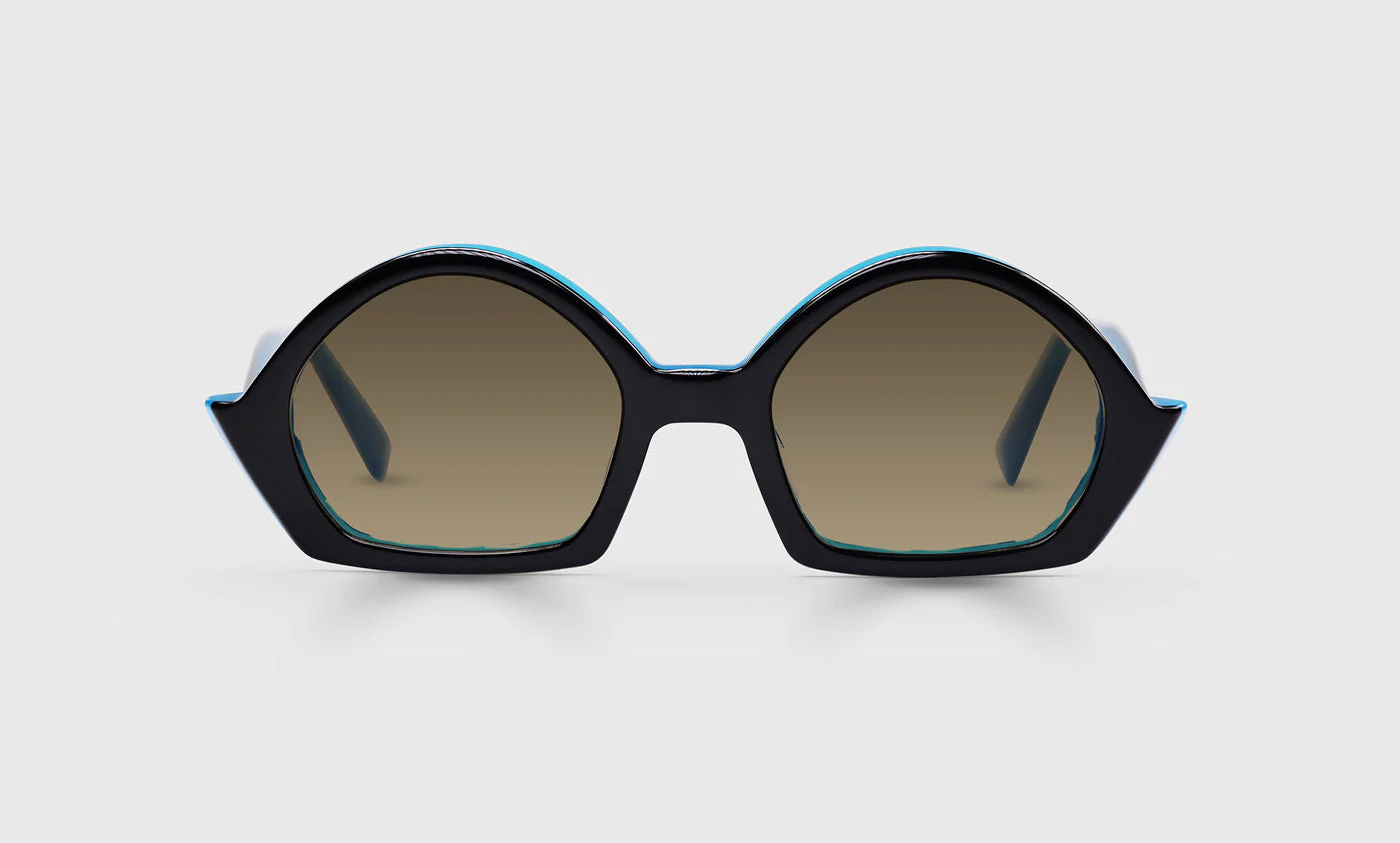 Dew Drop Color 00 - Black Outside and Cerulean Blue Inside