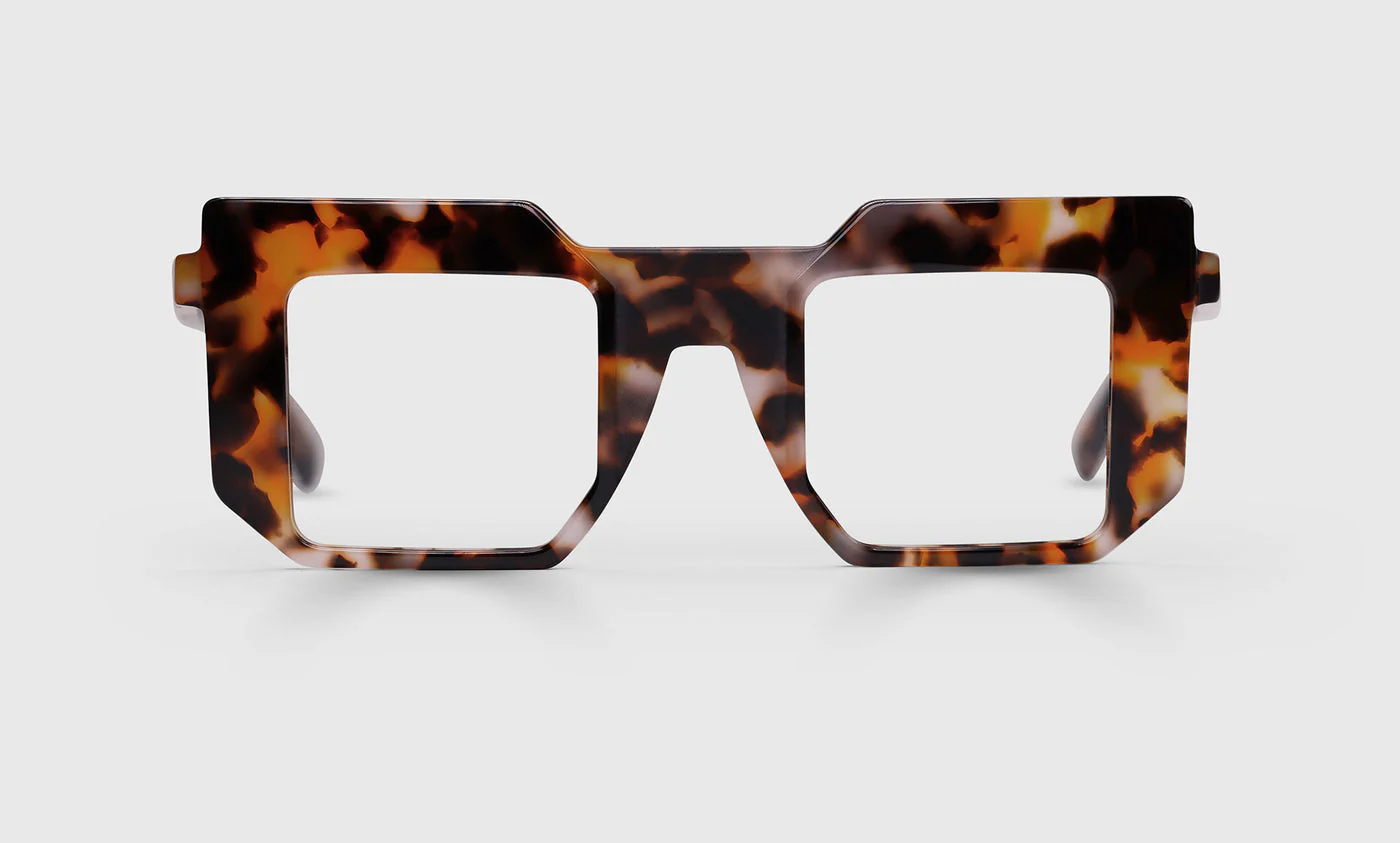 NewYew Color 76 - Matte and Gloss Amber Tortoise Front and Temples