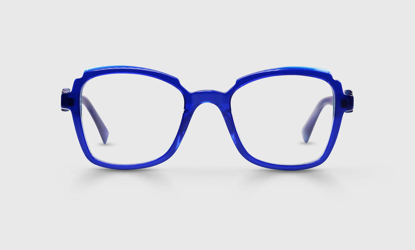 Fun Park Color 10 - Triple-Layered Crystal Blue Front and Temples