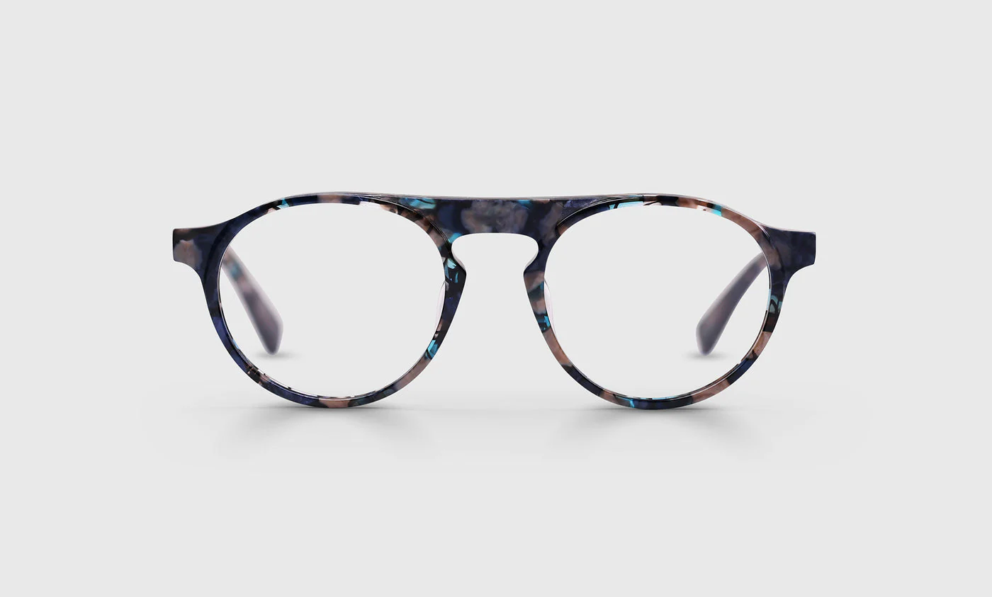 Soar Eyes Color 10 - Matte and Gloss Lake Shore Blue Front and Temples