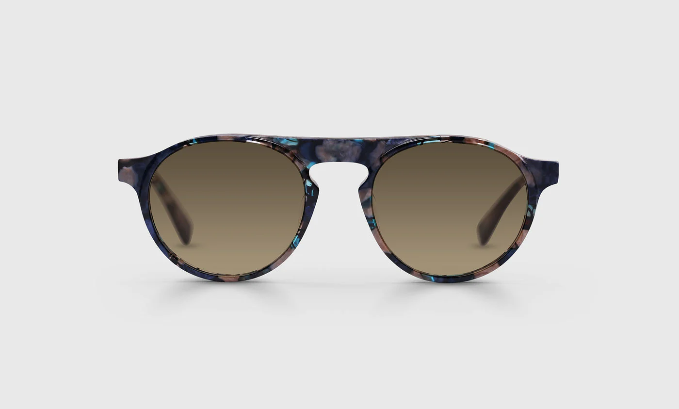 Soar Eyes Color 10 - Matte and Gloss Lake Shore Blue Front and Temples