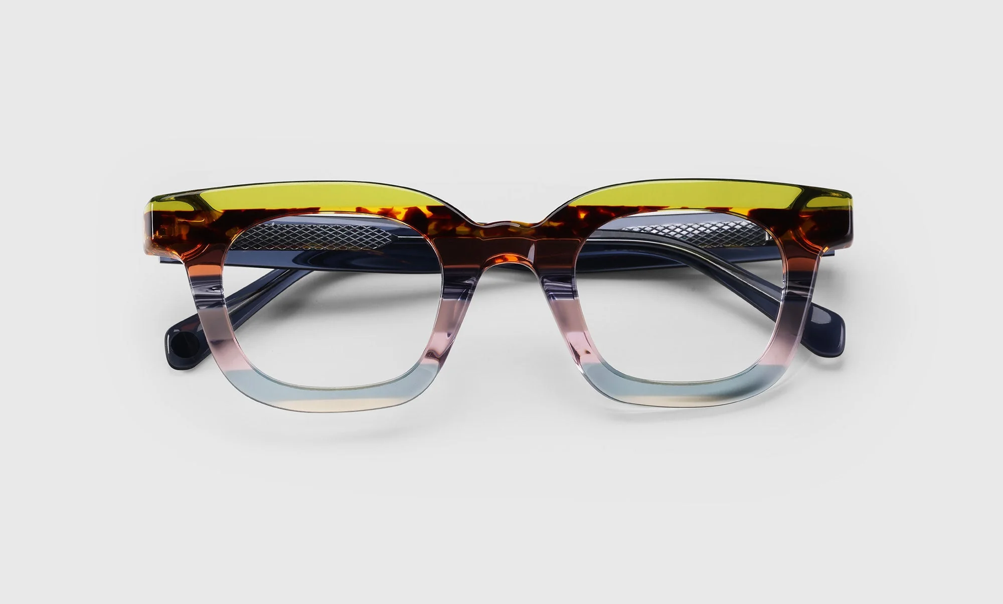 Signal Fire Color 10 - Earth Tone Stripe Front and Blue Grey Temples - Image 2