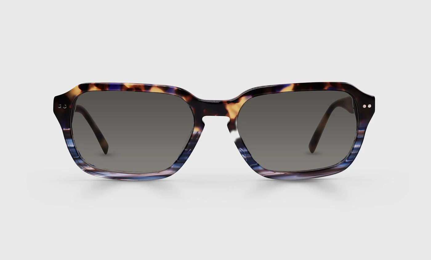 Chilling Worth Color 19 - Tortoise to Blue Stripe Fade Front and Temples - Image 2