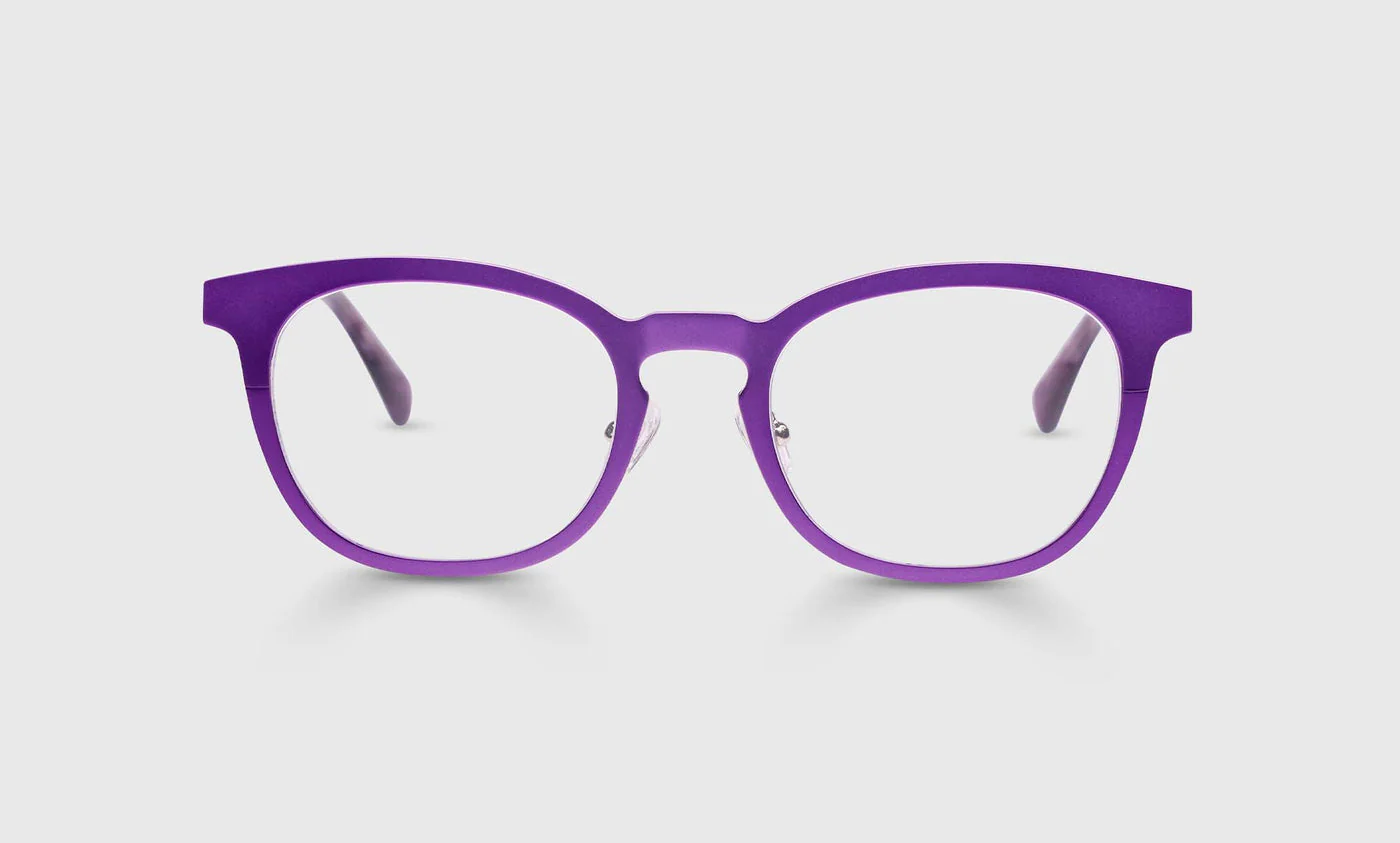 Alloy Ally Color 15 - Satin Matte Plum Metal Front and Temples