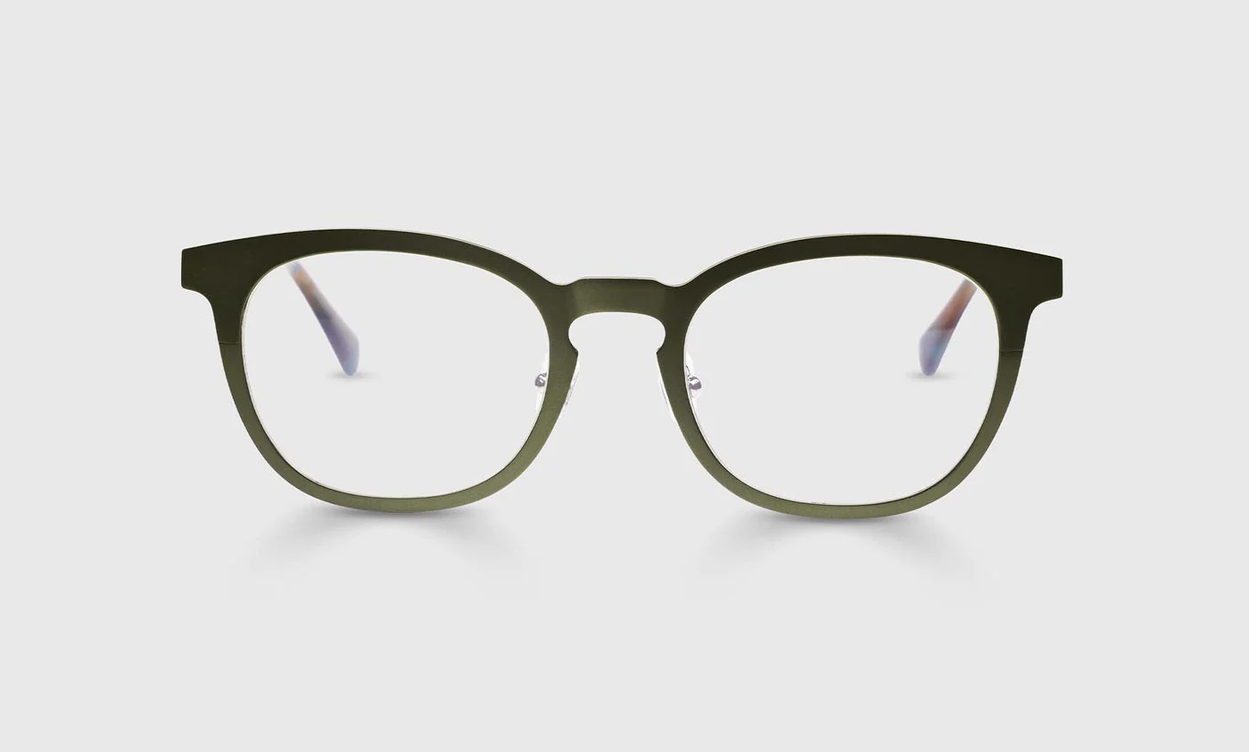 Alloy Ally Color 17 - Satin Matte Olive Metal Front and Temples
