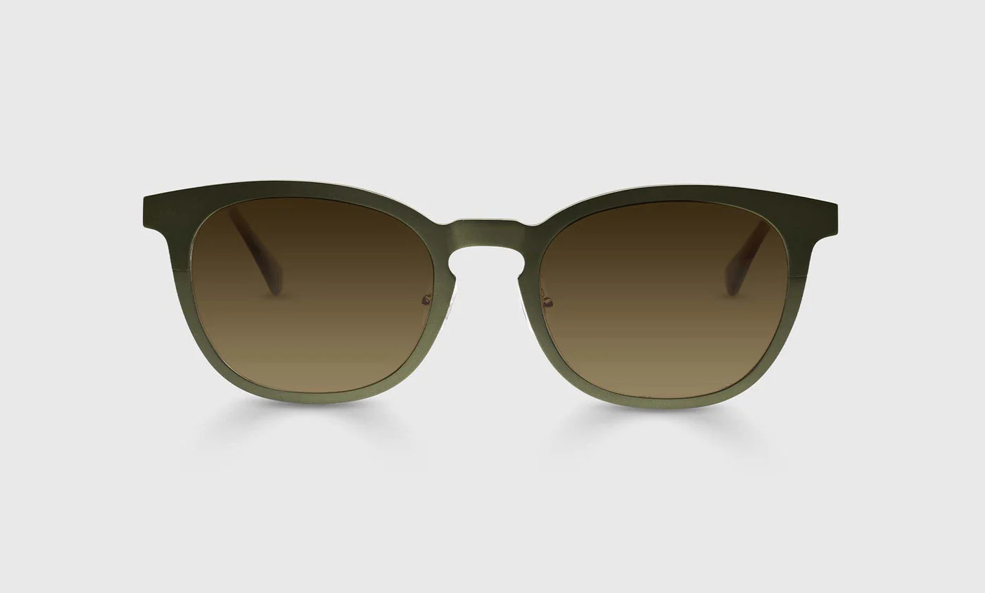Alloy Ally Color 17 - Satin Matte Olive Metal Front and Temples