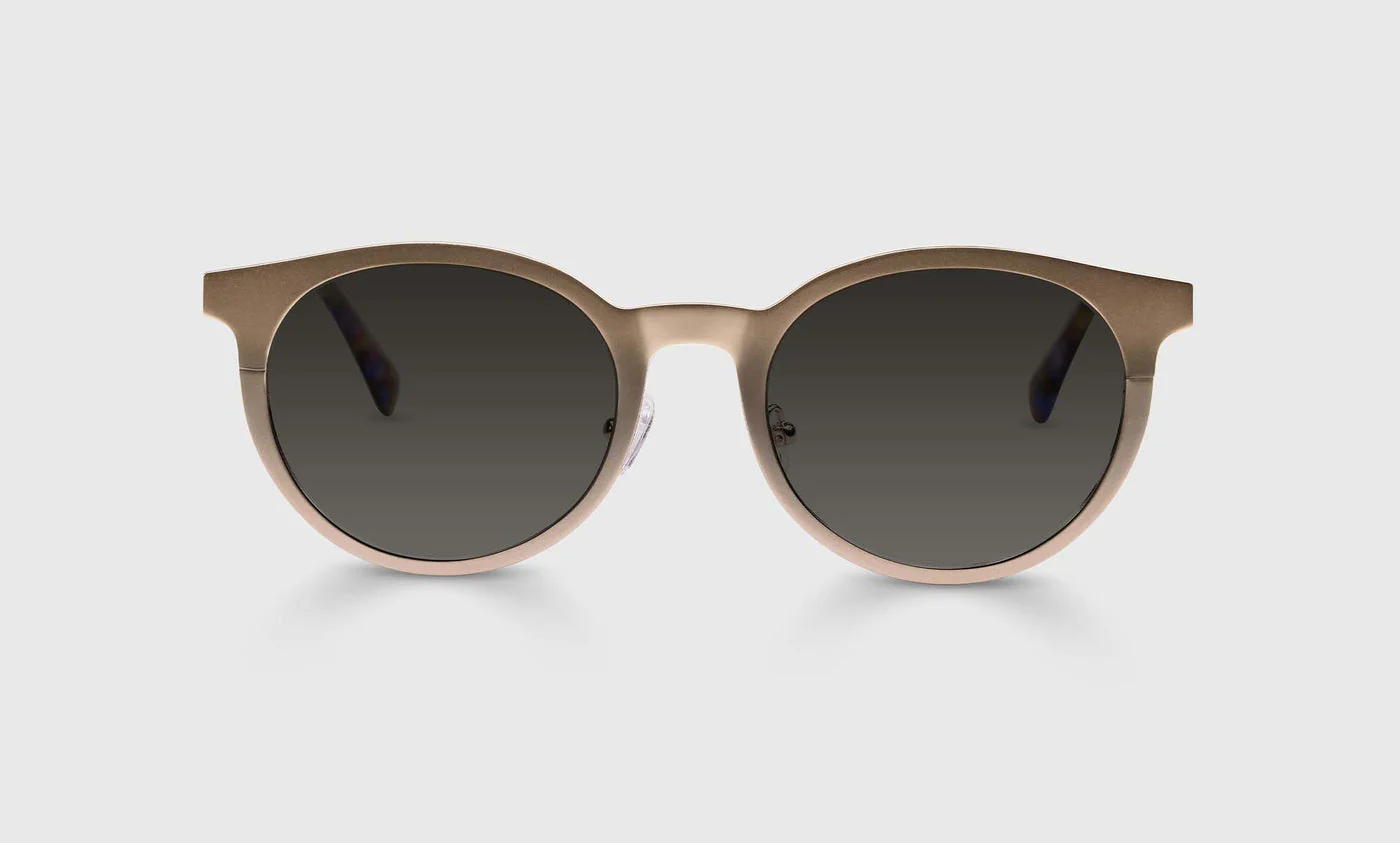 Steely Special Color 45 - Satin Matte Gold Metal Front and Temples