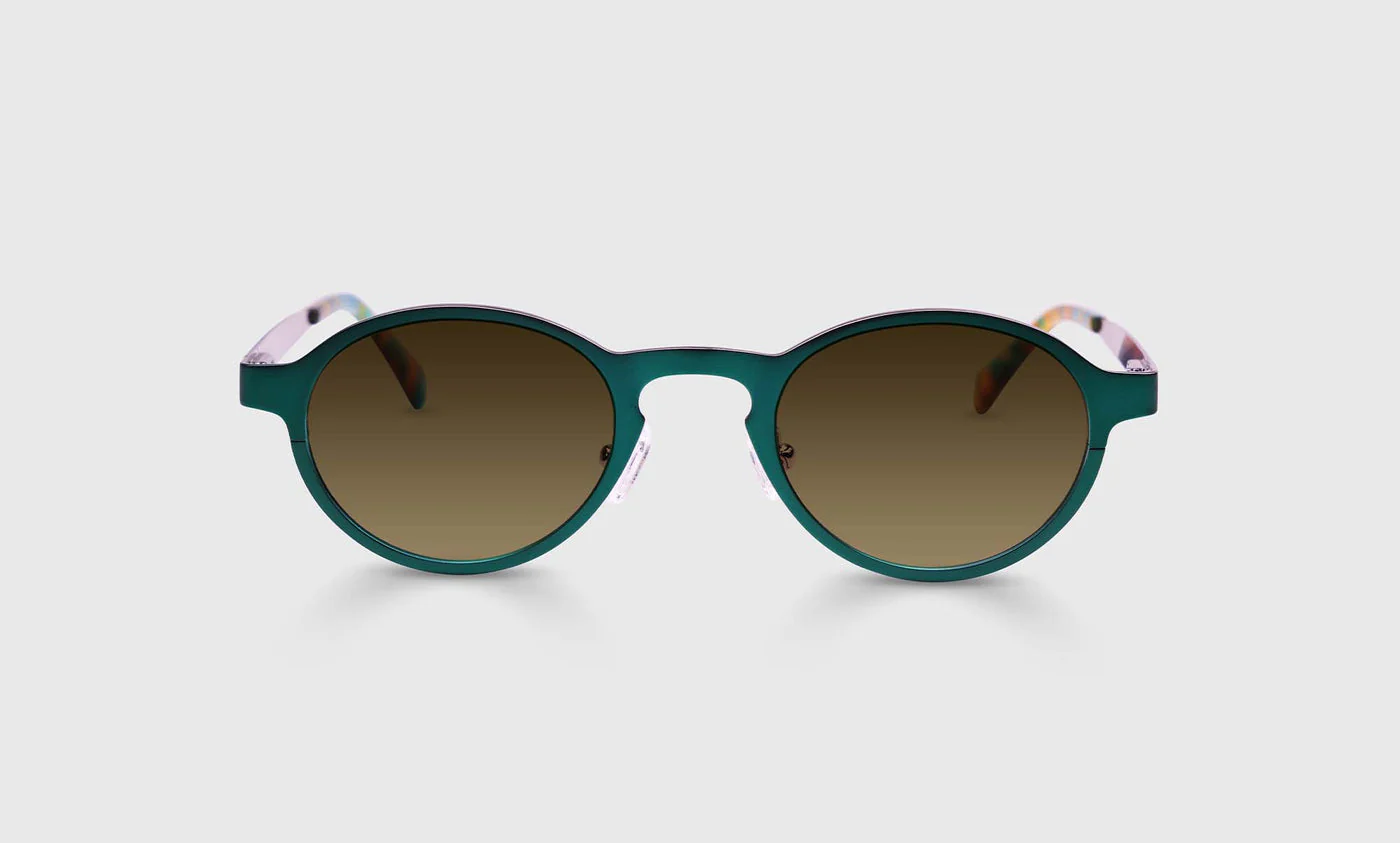 Hard Wear Color 17 - Satin Matte Pine Green Metal Front and Temples