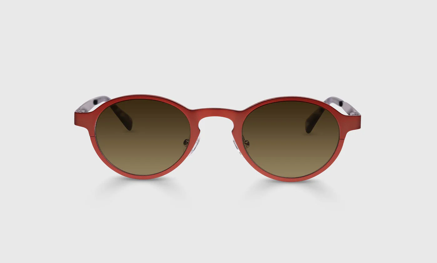 Hard Wear Color 76 - Satin Matte Burnt Orange Metal Front and Temples