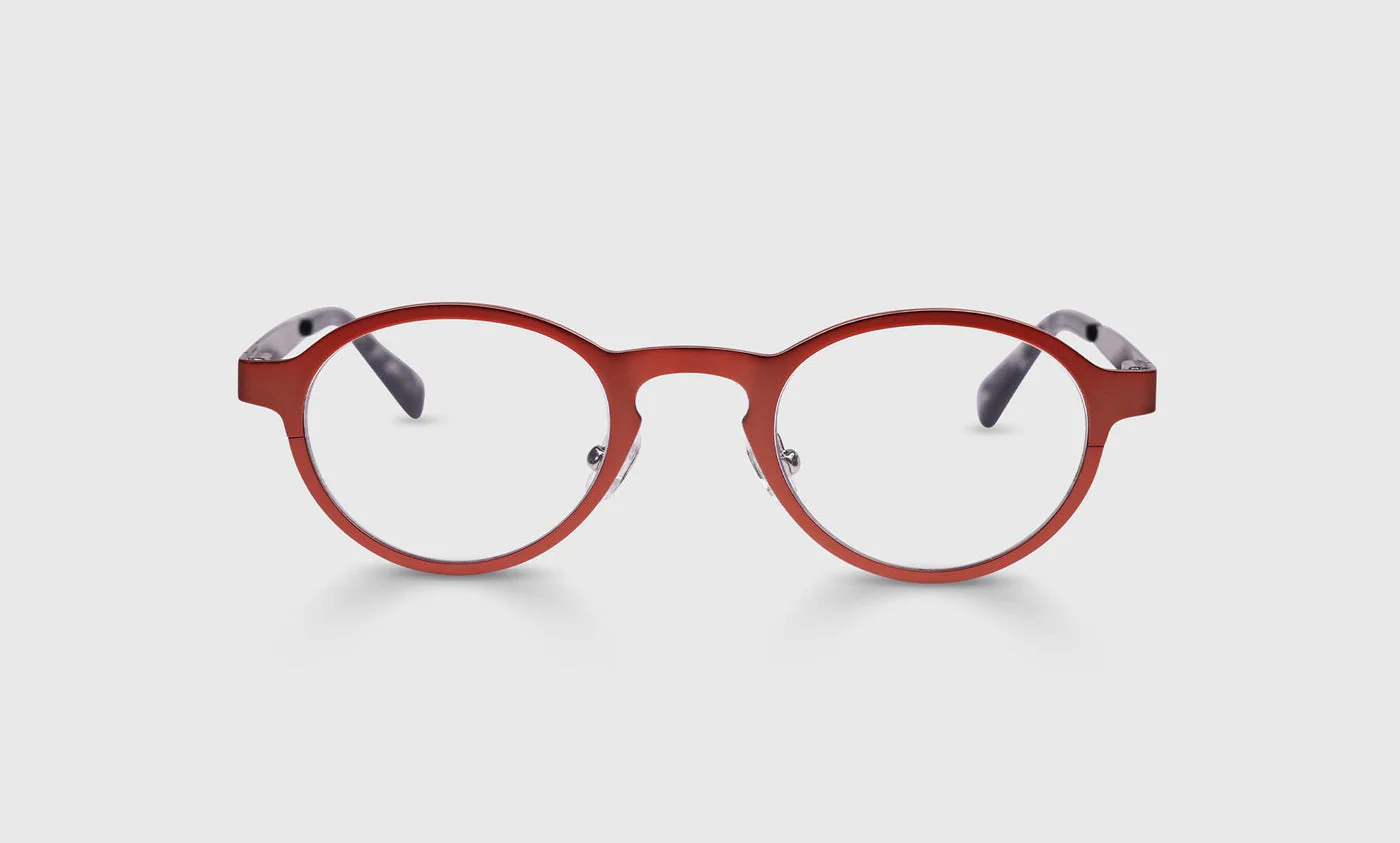 Hard Wear Color 76 - Satin Matte Burnt Orange Metal Front and Temples