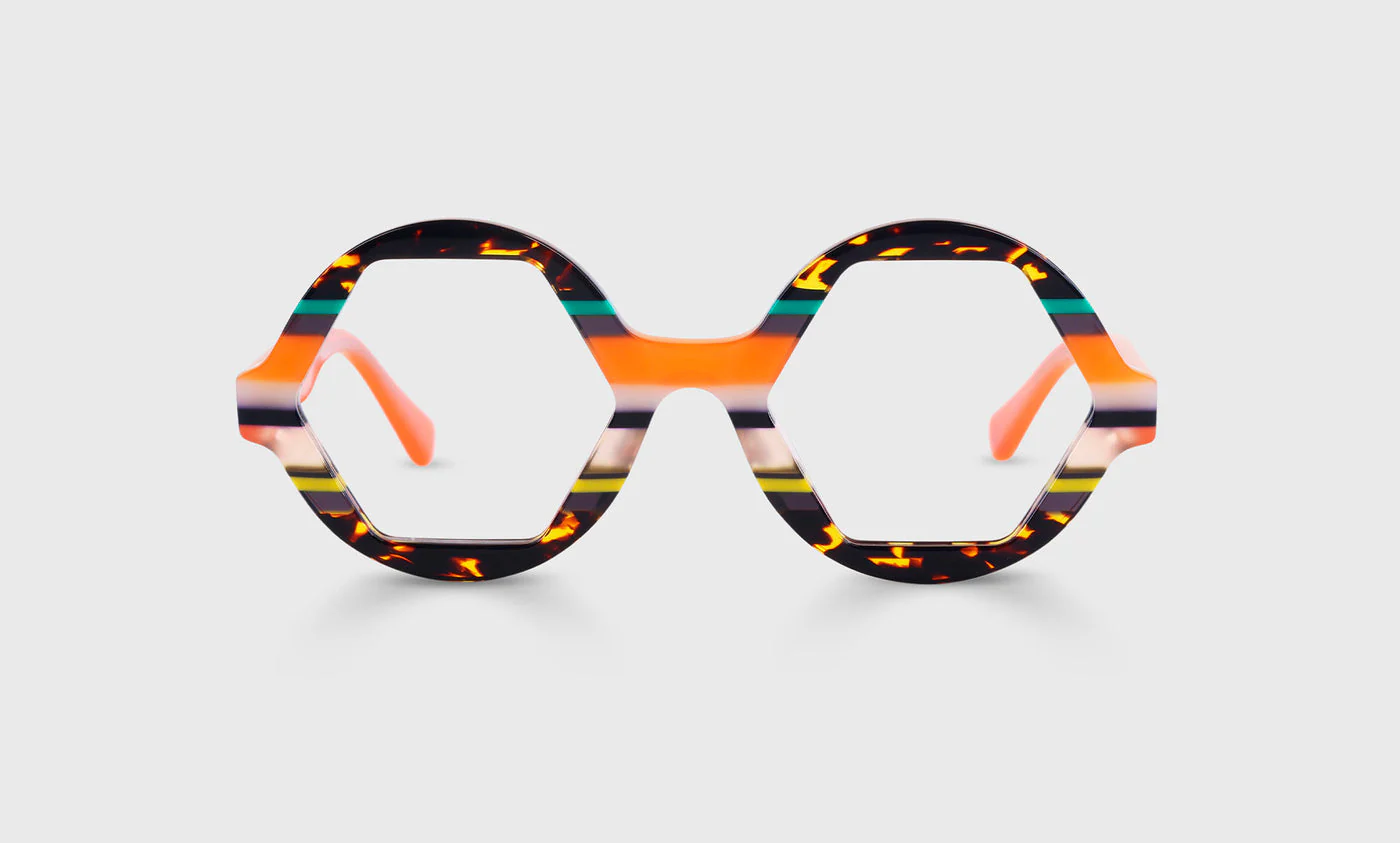 Ogle Goggles Color 76 - Apricot Multi-Stripe Front and Temples