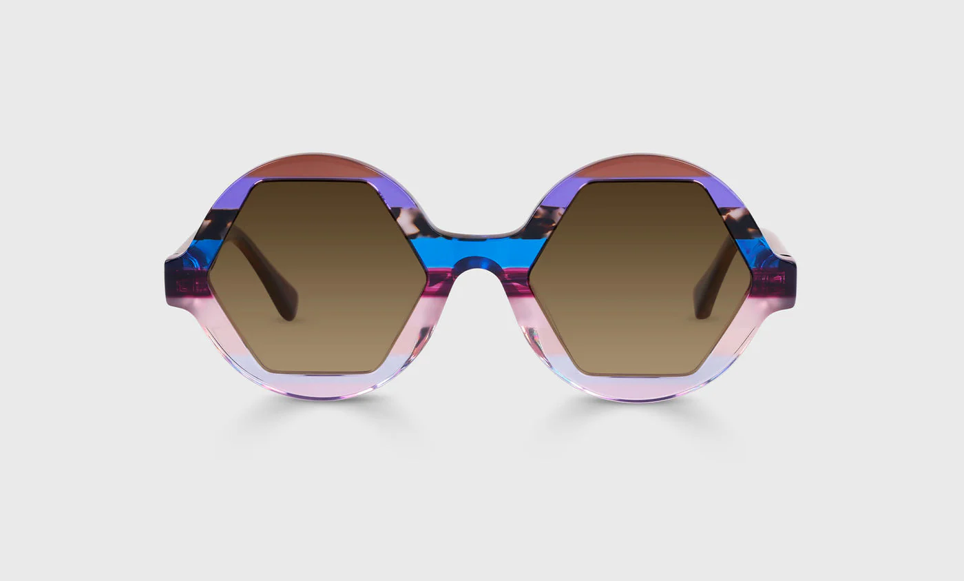 Ogle Goggles Color 15 - Cool-Toned Multi-Stripe Front and Temples