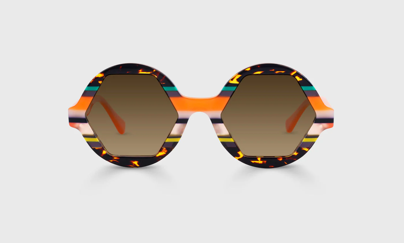 Ogle Goggles Color 76 - Apricot Multi-Stripe Front and Temples