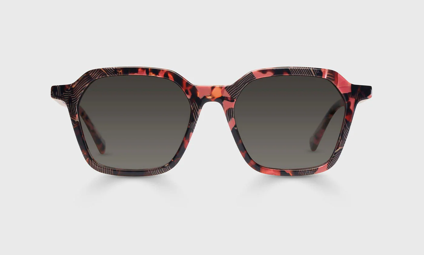 Four Square Color 45 - Pink Animal Print Front and Temples