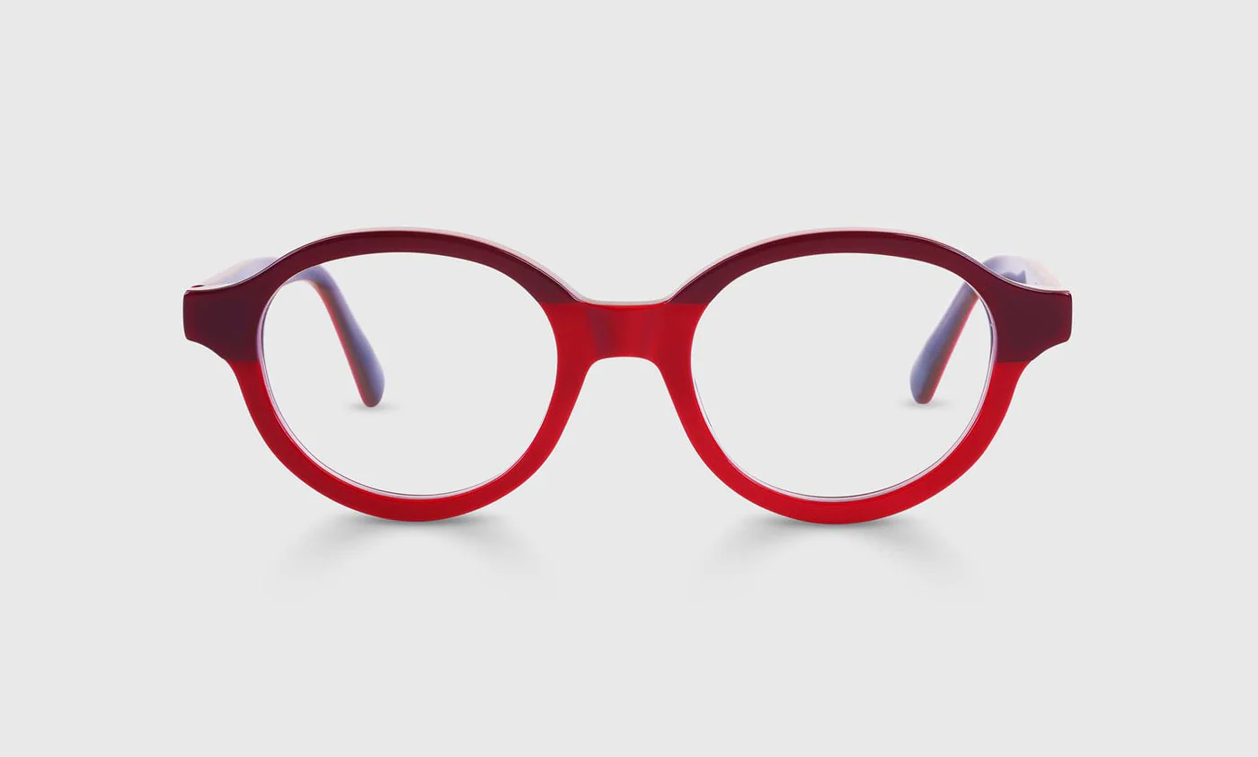 Well-Rounded Color 01 - Crimson and Cherry-Layered Front and Temples