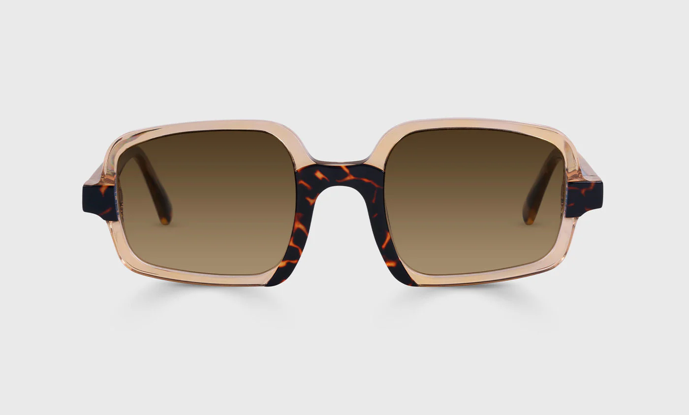 Look-See Color 19 - Antique Crystal Front and Temples with a Tortoise Bridge