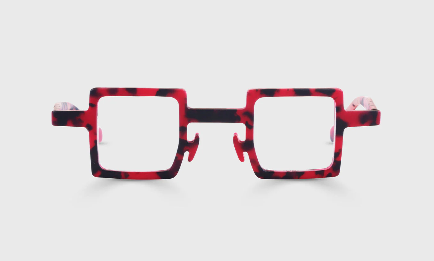 Madcap Color 01 - Matte Crimson Tortoise Front and Temples