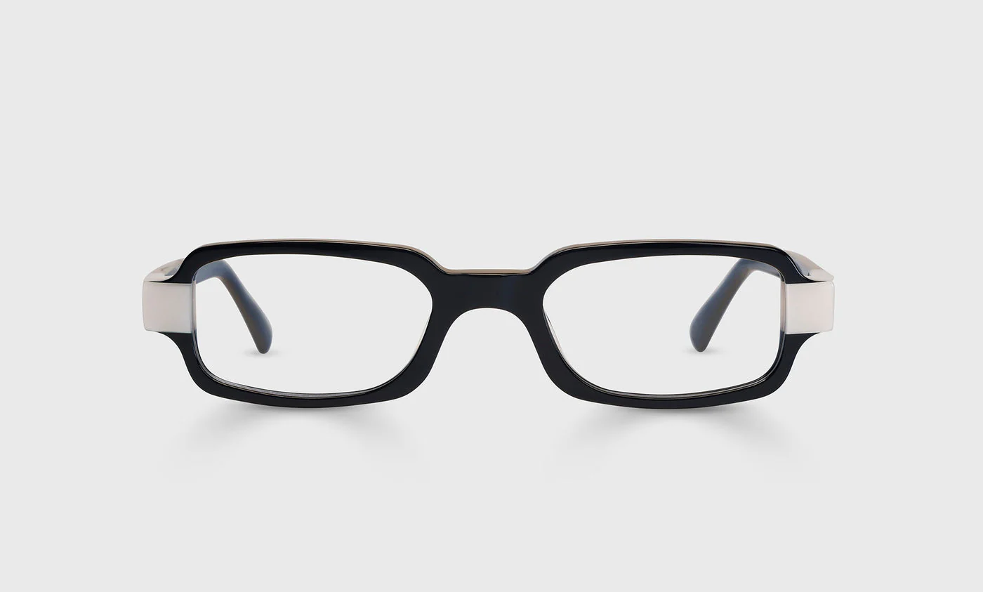 Straight-Edge Color 00 - Black Onyx with White Front and Temples