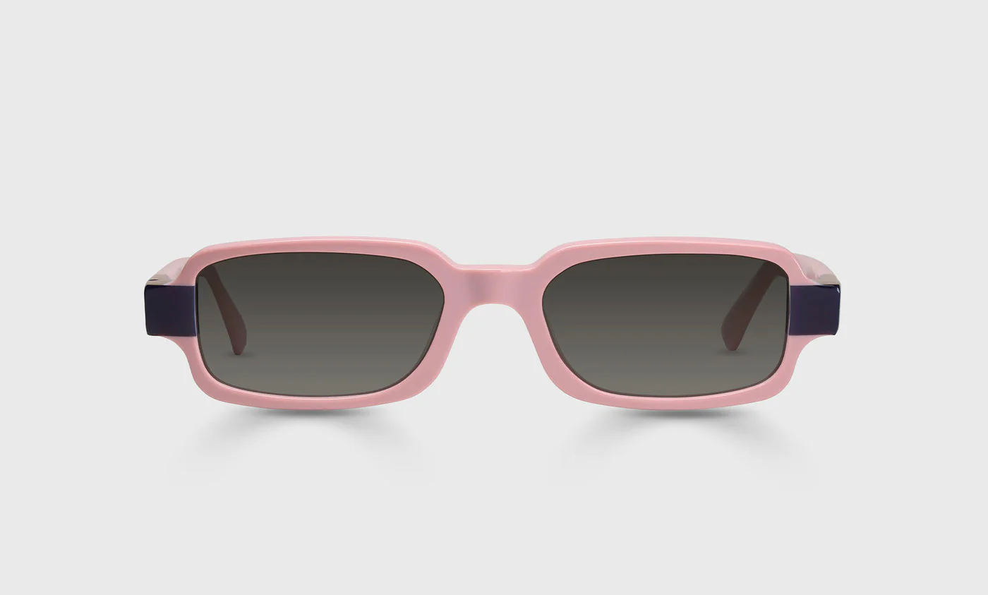 Straight-Edge Color 45 - Mauve Pink with Eggplant Front and Temples