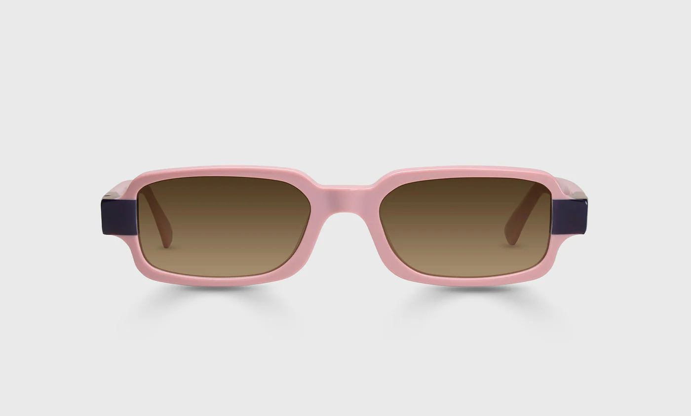 Straight-Edge Color 45 - Mauve Pink with Eggplant Front and Temples