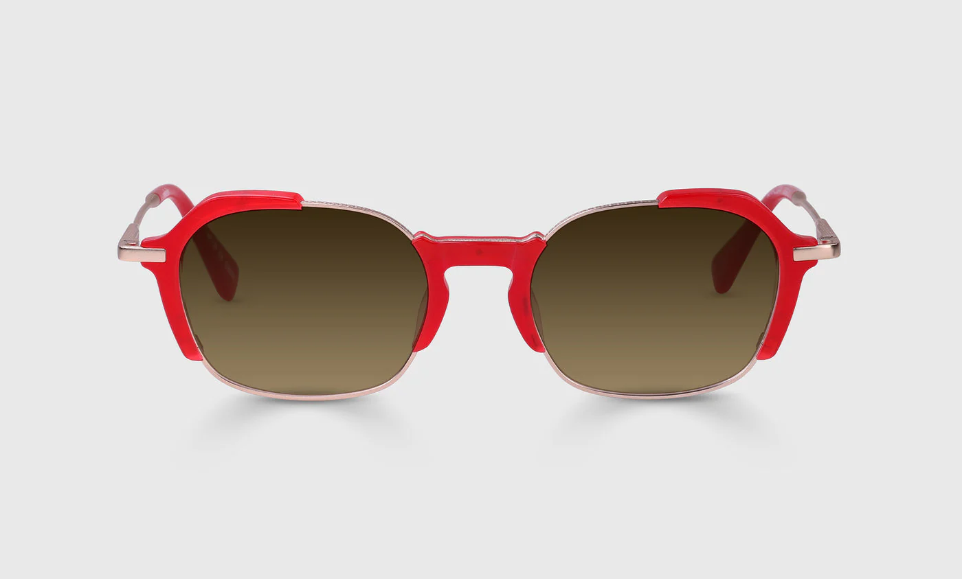 Amalgam Color 01 - Gold and Matte Cherry Red Front and Temples