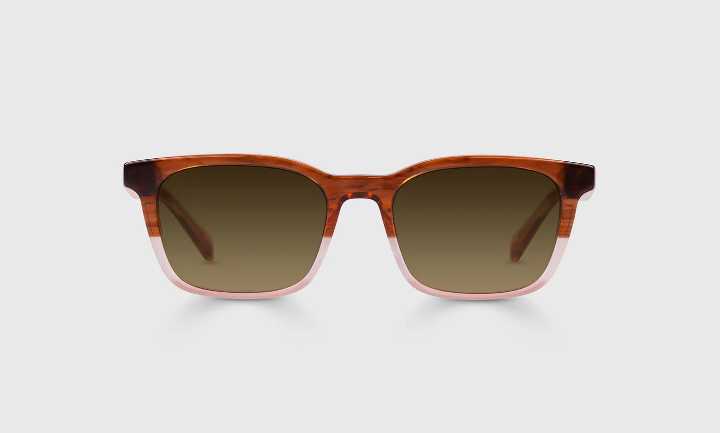 Brain Break Color 88 - Walnut, Grey, and Blush Crystal Front and Blush Temples
