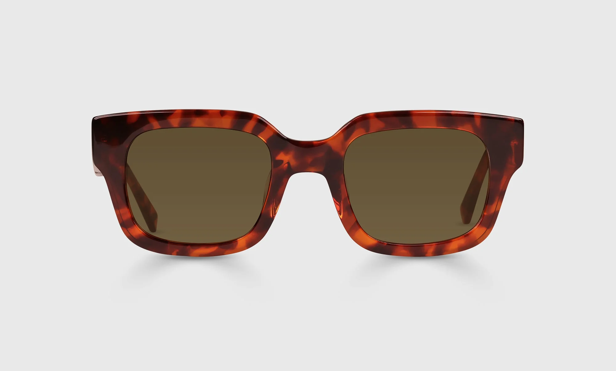 Square Off Color 19 - Red Orange Tortoise Front and Temples