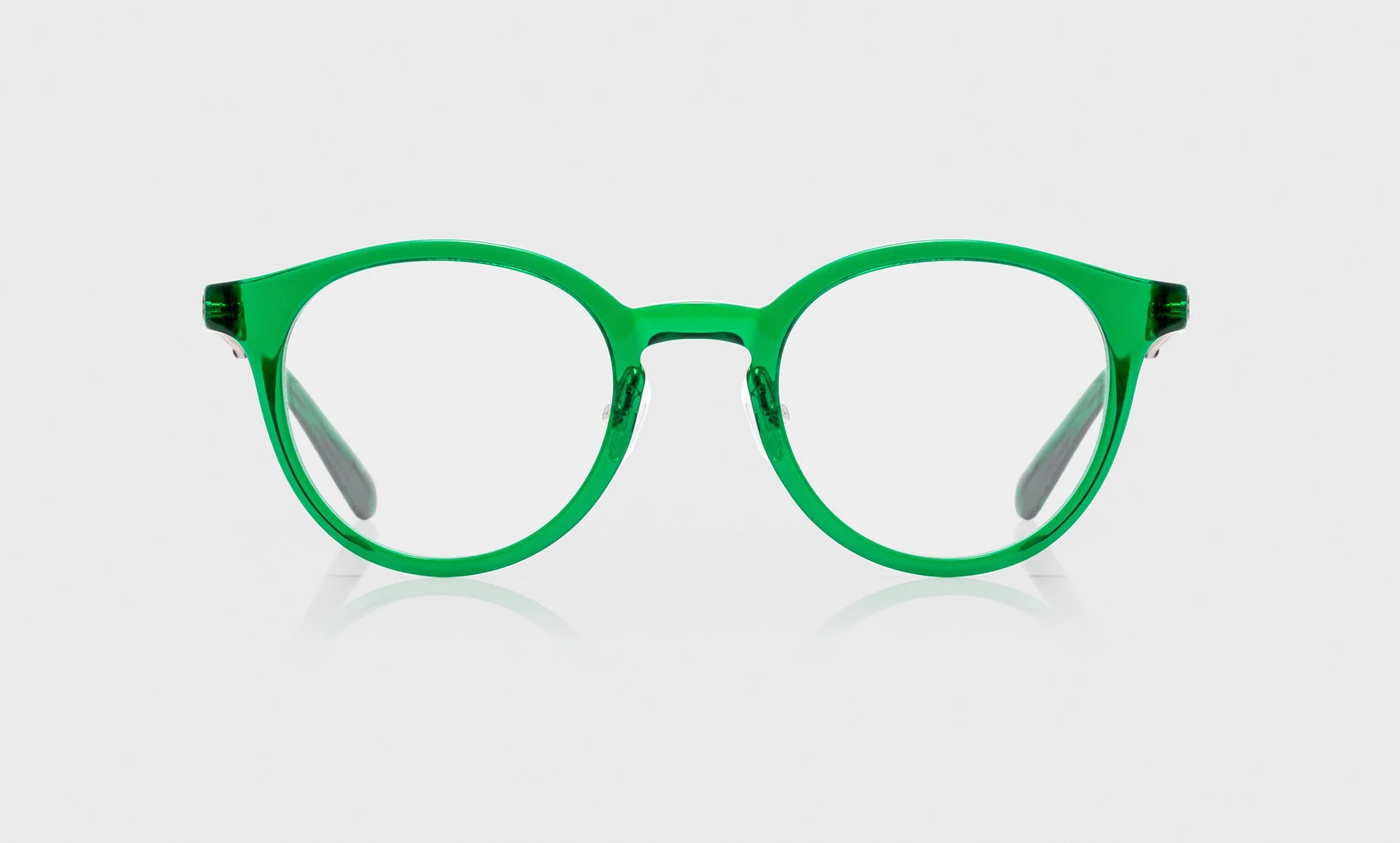 Golden Age Color 17 - Green Apple Crystal Front with Silver Temples