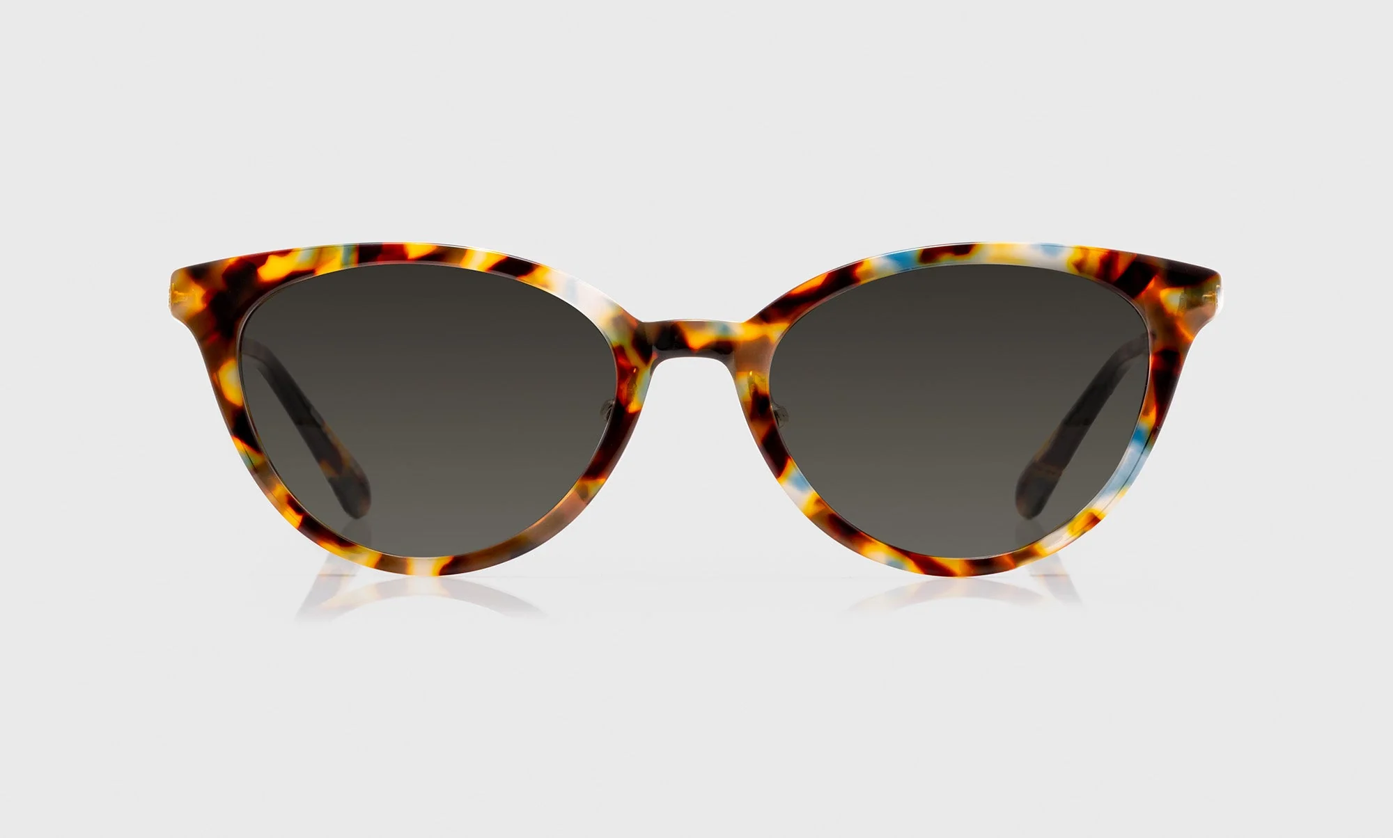 Statuette Color 18 - Powder Blue and Coffee Tortoise Front with Gold Temples - Image 2