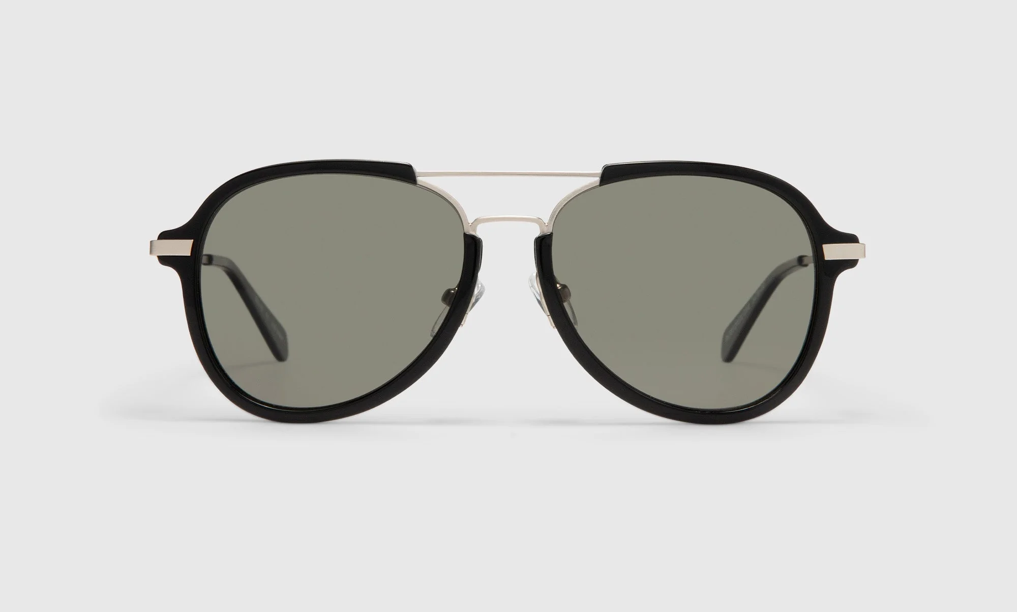 Bobforce One Color 00 - Matte Silver Metal with Black Aceate