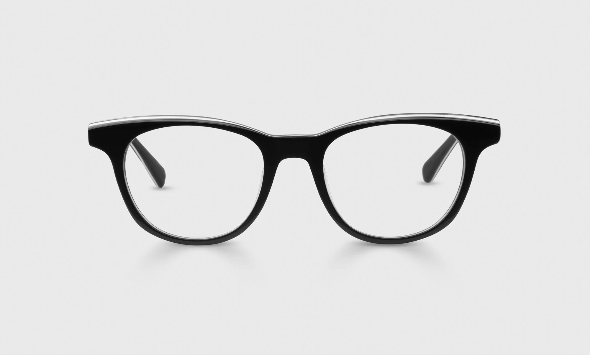 Class Act Color 00 - Black with White Highlights Front and Temples
