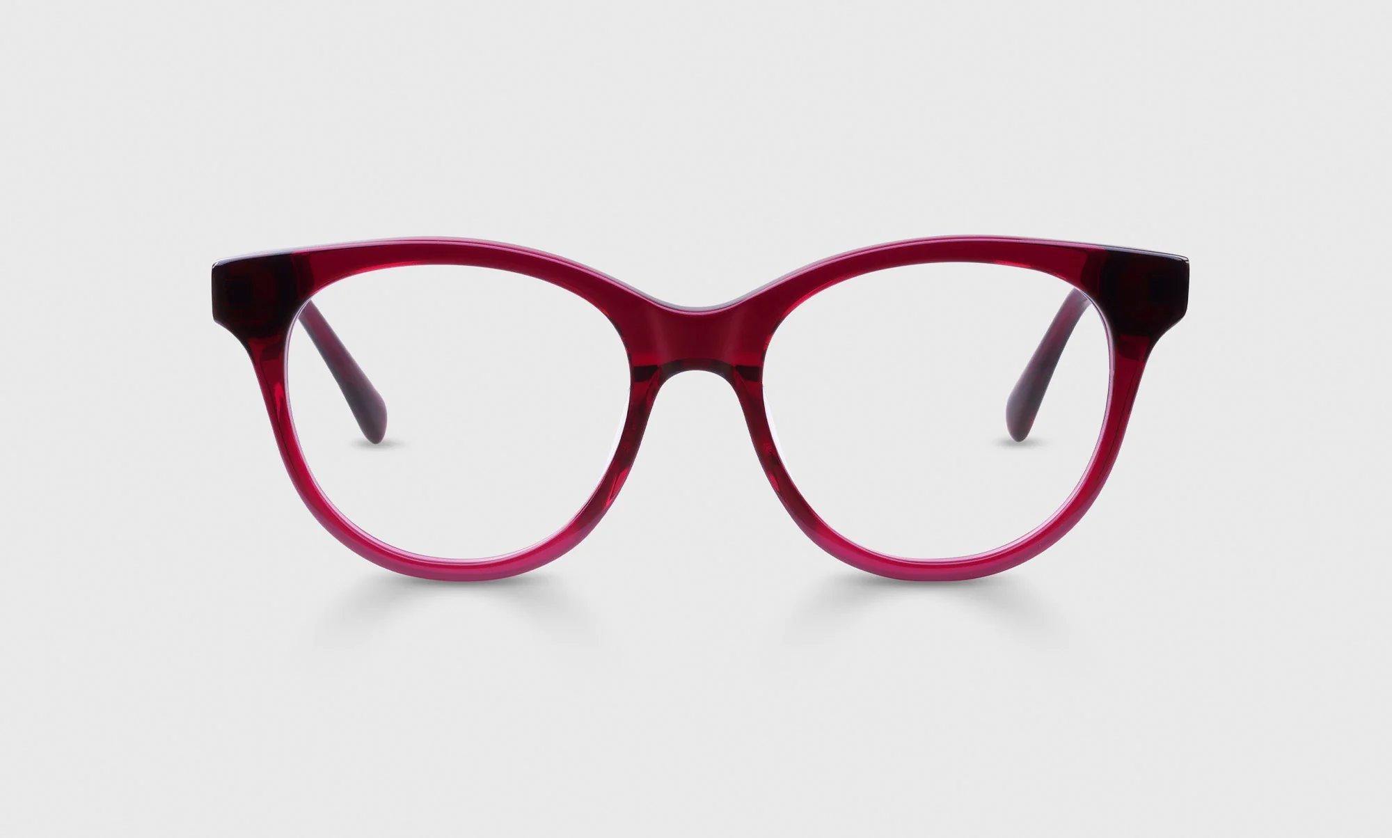 Dollface Color 15 - Raspberry Crystal Front and Temples