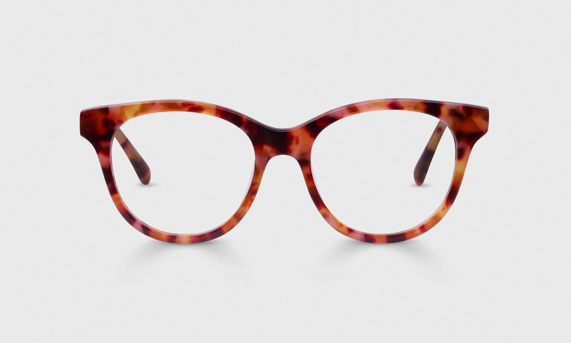 Dollface Color 19 - Ruby and Amber Tortoise Front and Temples