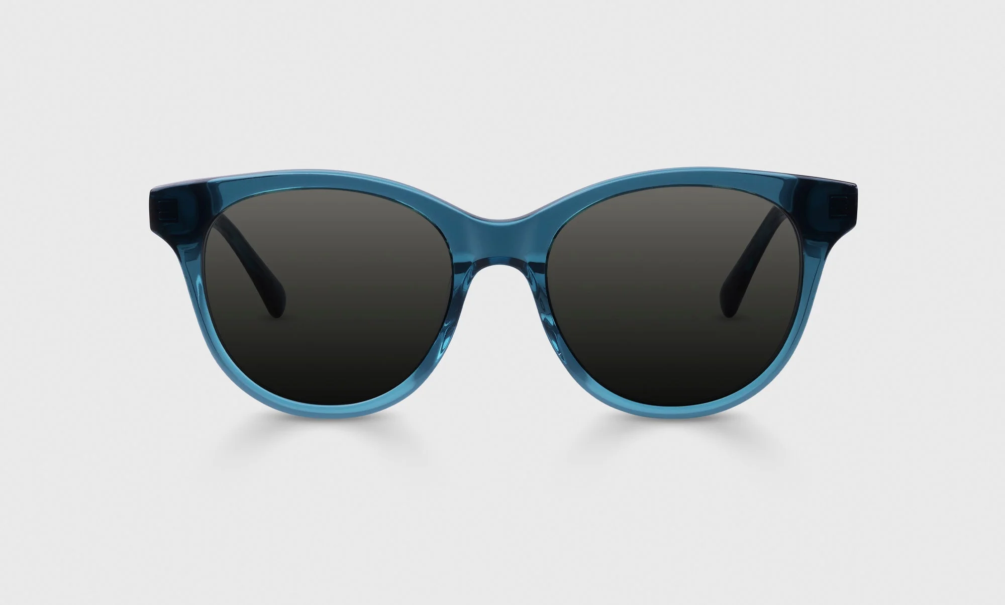 Dollface Color 07 - Baby Blue and Mocha Stripe Crystal Front and Temples