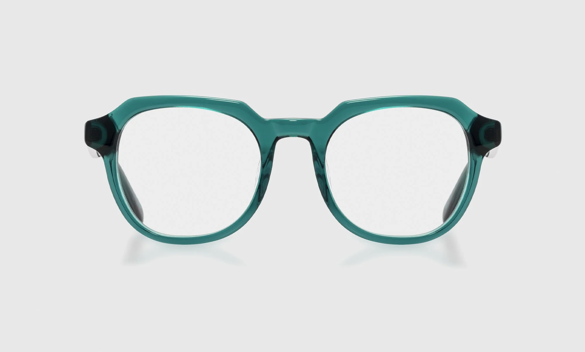 Polite Society Color 59 - Peacock Teal Crystal Front and Temples